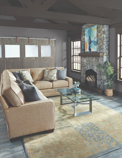 Bentley Sectional King Hickory