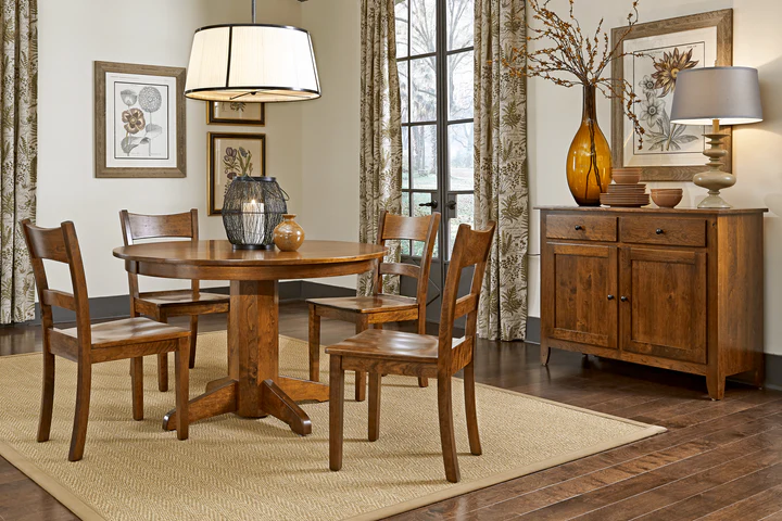Shenandoah Pedestal Table and Chair Simply Amish