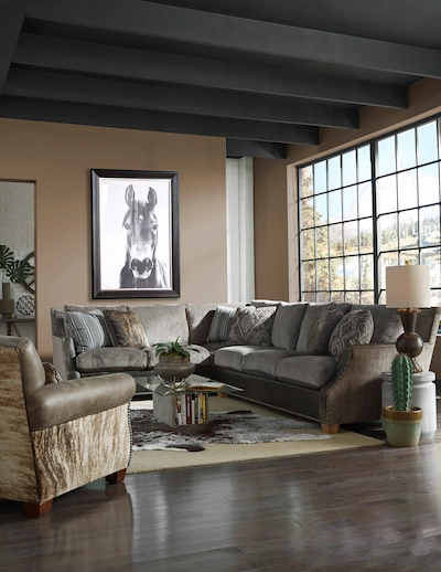 Santiago Sectional Sofa King Hickory