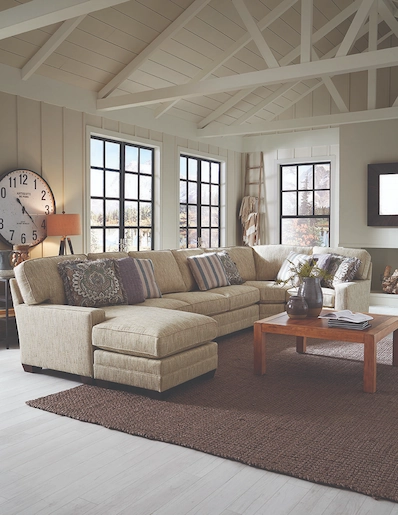Winston Sectional Sofa King Hickory